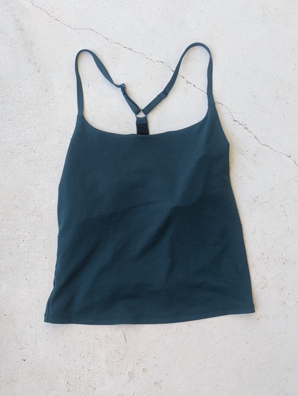 Heathered Teal Crossback Exercise Top